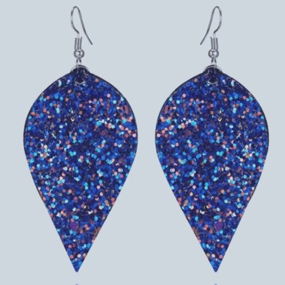 NEW Sparkle Glitter Dangle Earrings - Multiple Colors Available! - Picture 3 of 4